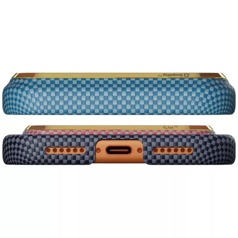 PITAKA Edge Funda California Dream 04 Sunset para iPhone 17 Pro Max – parte trasera ultrafina de fibra de aramida con MagSafe