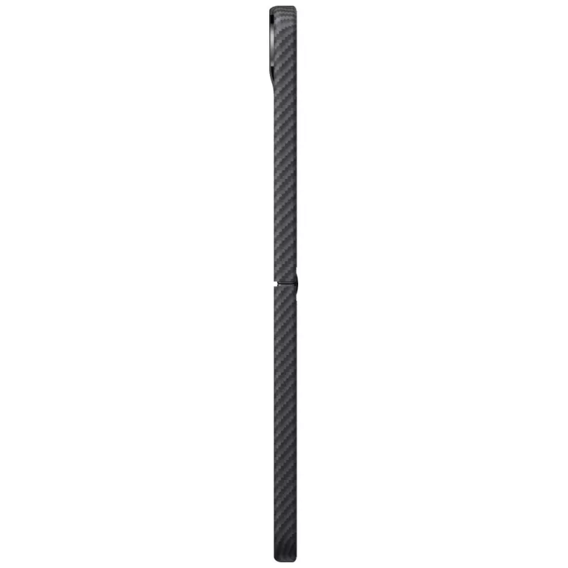 PITAKA Edge Funda para Samsung Galaxy Z Flip5 - Fusion Weaving negro/gris fibra de aramida funda fina con encaje a presión compatible con MagSafe