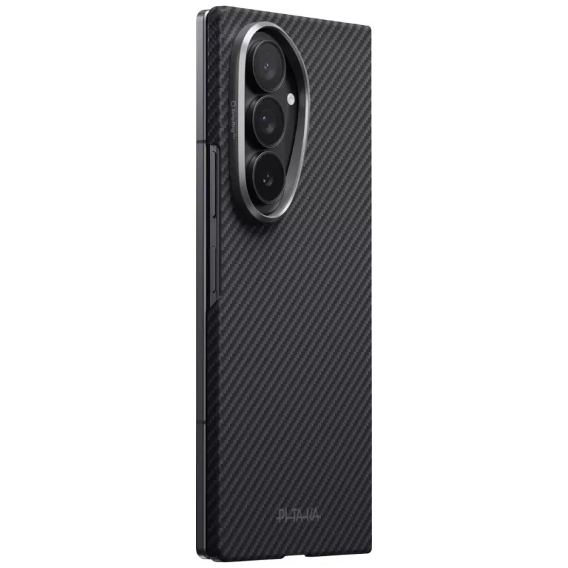 PITAKA Edge Case funda protectora de fibra de aramida para Samsung Galaxy Z Fold 8 Ultra, negro/gris (Overture Black)