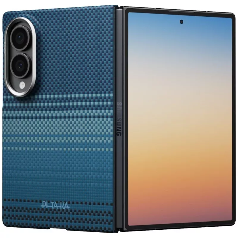 PITAKA Edge Funda para Samsung Galaxy Z Fold 8 - Moonrise - fibra de aramida 1500D, compatible con MagSafe, funda ultrafina con encaje a presión