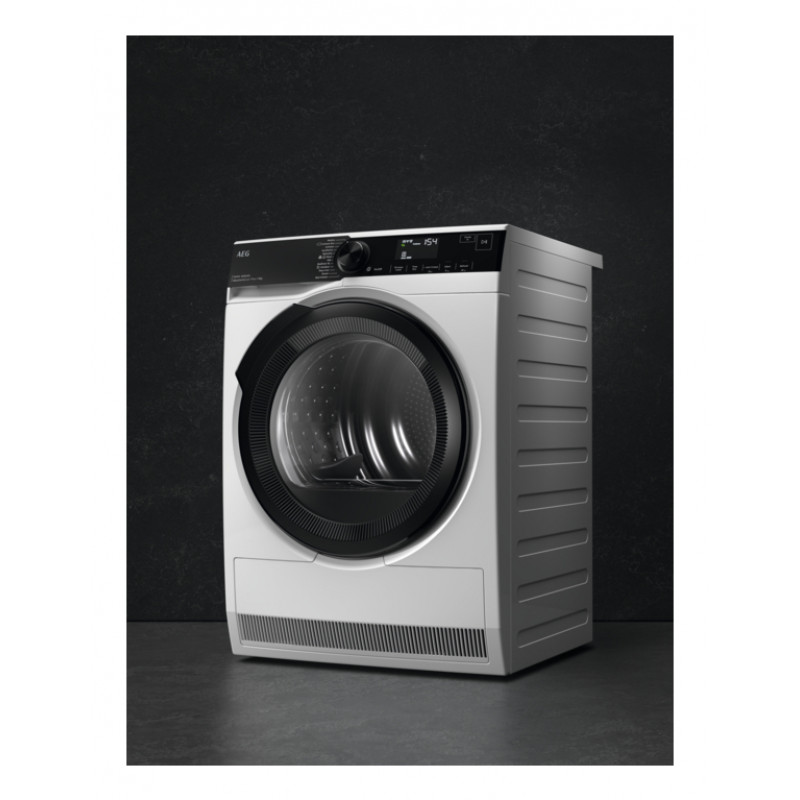 AEG TR9W75780 AbsoluteCare Plus WiFi Secadora con bomba de calor, Serie 9000, 8kg, blanco/negro