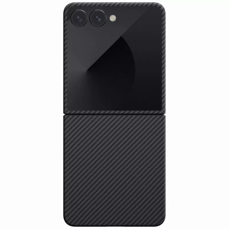 PITAKA funda Ultra-Slim MagSafe para Samsung Galaxy Z Flip7 - negro/gris fibra de aramida