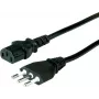 VALUE Cable de alimentación, enchufe italiano a IEC C13, 0,6 m, negro (19.99.2073)
