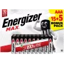 Energizer Max Micro pilas alcalinas AAA 1,5 V pack de 20 (E303349400)