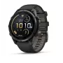 Reloj inteligente multisport GPS Garmin fenix 9 Pro con comunicación por satélite inReach, 47 mm, caja de titanio Carbon Gray DLC, correa de silicona negra/pebble grey