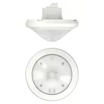 Detector de presencia KNX de empotrar en techo THEBEN thePassa P360 KNX UP WH para pasillos y naves industriales