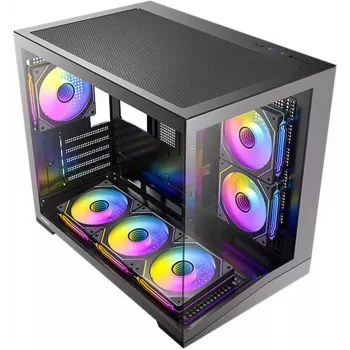 Caja de PC mini-torre Antec CX M3 ARGB B, cristal templado, 3 ventiladores ARGB de 120 mm, microATX