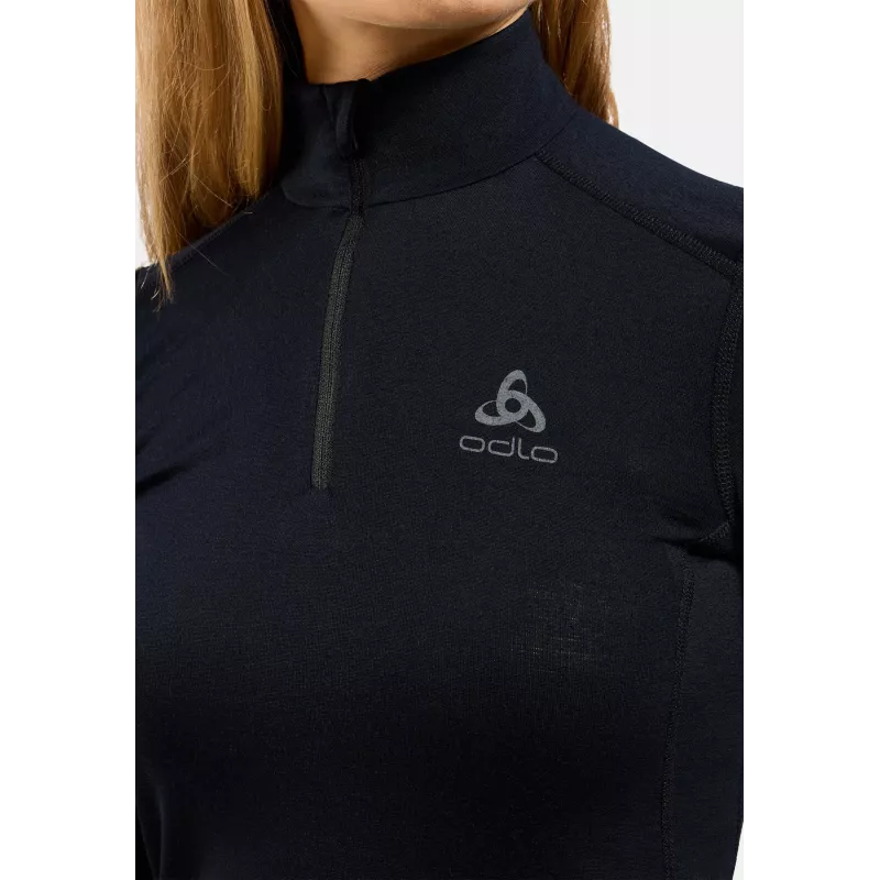 Camiseta térmica ODLO Merino 200 mujer - negro, XS