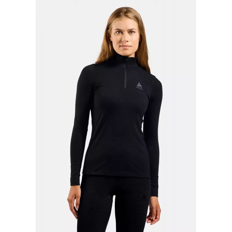 Camiseta térmica ODLO Merino 200 mujer - negro, XS