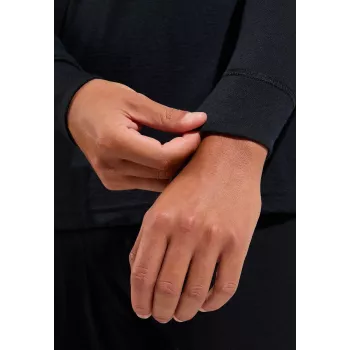 Ropa interior térmica ODLO Merino 200 BL Top Turtle Neck LS Half Zip - negro - talla S