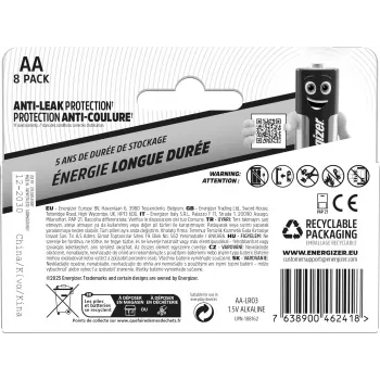 Pilas alcalinas Energizer Everyday AA/LR6 (DHP8)