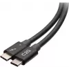 Cable C2G Thunderbolt 4 USB-C de 2,5 pies - 40Gbps, 100W PD, 8K, negro