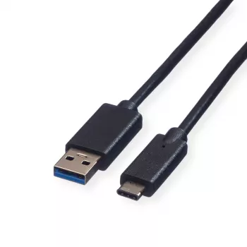 ROLINE cable USB 3.2 Gen 1 A a C, 1 m, negro