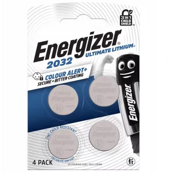 Energizer CR2032 3V pila de botón de litio, 4 uds.