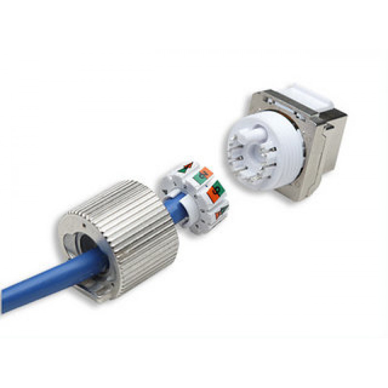 Intellinet 167222 keystone jack Cat6 FTP RJ45, sin herramientas, apantallado, aleación de zinc