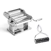 Marcato Atlas+ Chrome Máquina de pasta con Pastabike Multi-Cutter
