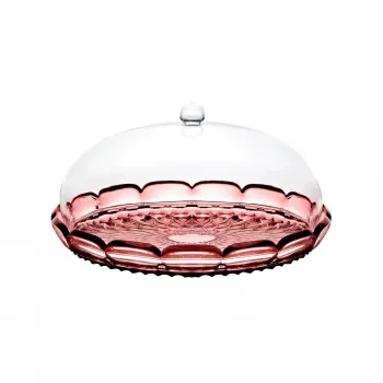 Guzzini Vanity Bandeja para tartas con tapa, Malva