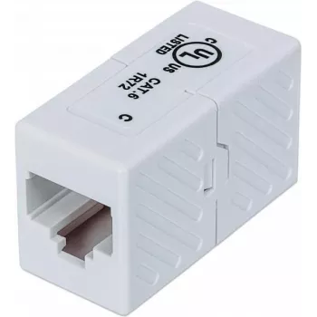 Intellinet 504751 Cat6 UTP RJ45 Acoplador en línea, conector hembra a conector hembra, blanco