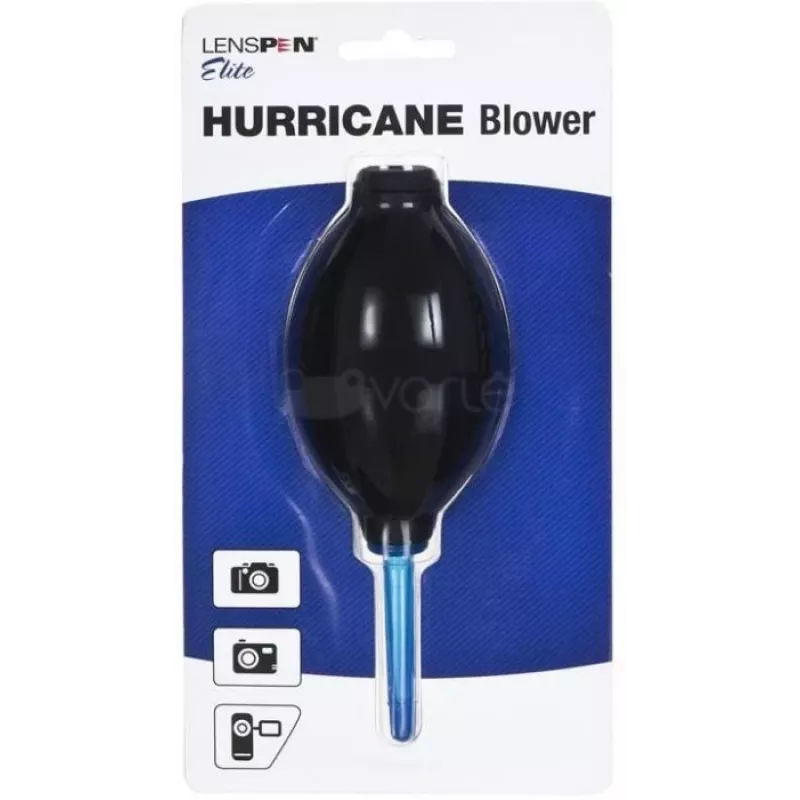 Lenspen HB-1 Perilla de aire para la limpieza óptica, bola de silicona, boquilla antirrayaduras, negro con punta roja
