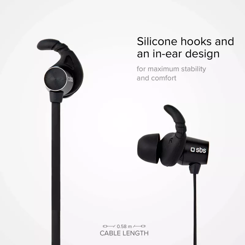 SBS TEEARBT501K Auriculares inalámbricos Bluetooth in-ear con micrófono, Negro