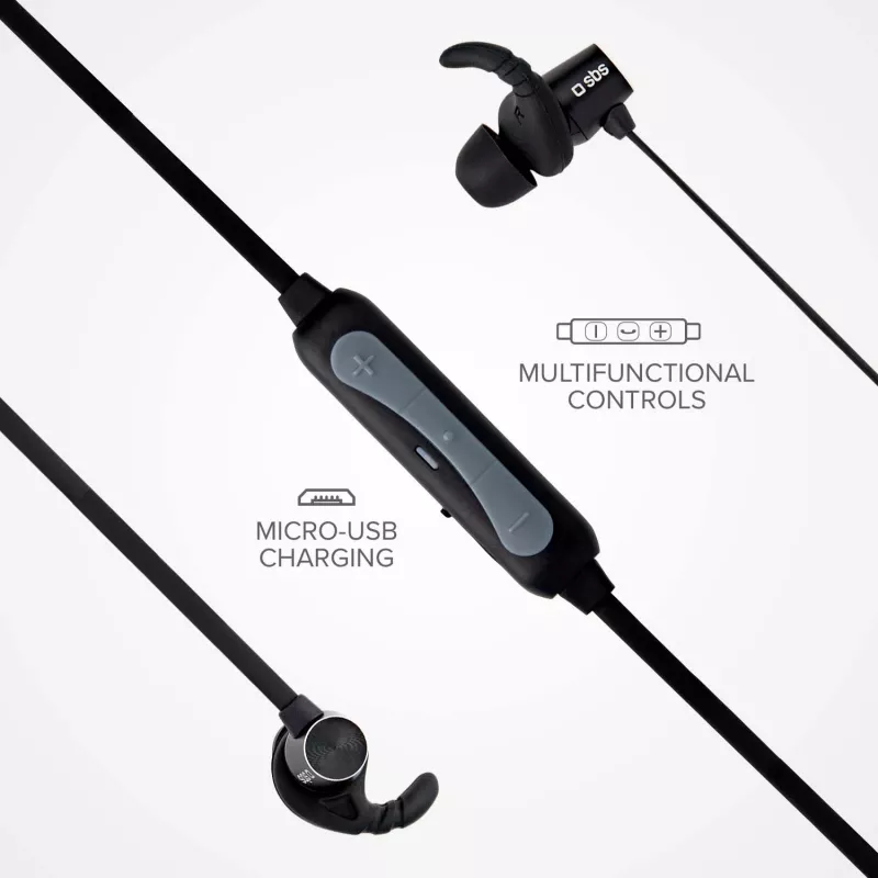 SBS TEEARBT501K Auriculares inalámbricos Bluetooth in-ear con micrófono, Negro