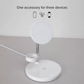 SBS TEWIRMAG3IN1 Estación de carga inalámbrica 3 en 1 con MagSafe para iPhone, Apple Watch y AirPods