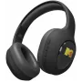 JAZ TEJZHEADMTVK Auriculares estéreo on-ear con micrófono, plegables, Negro