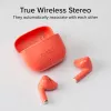 SBS TEEARTWSGOPODSR Auriculares true wireless stereo con estuche de carga, Bluetooth 5.0, control táctil, Rojo