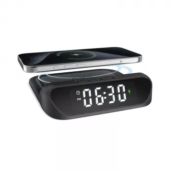 SBS despertador con cargador inalámbrico de 15 W (TEWIRCLOCK)