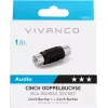 Vivanco adaptador de audio RCA a RCA (VVAADAPRCAFF)