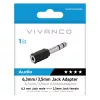 Vivanco VVAJACKAD35F63M Adaptador de jack de 3,5 mm (hembra a macho) Estéreo