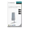 Vivanco VVANOUT42DBG Antena exterior activa para DAB/DAB+ y DVB-T/DVB-T2, 42 dB de ganancia, conector F, Negro/Gris