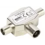 Vivanco distribuidor de antena de TV apantallado de 2 vías, toma coaxial a 2 conectores (VVANSHILD2M1F)