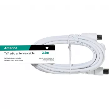 Cable de antena Vivanco 3 m, conector macho a hembra (VVANX30MFW)