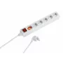Vivanco alargador de 6 tomas 1,4 m con interruptor, blanco (VVELSTR6SCHSWWP)