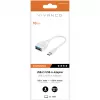 Vivanco adaptador de USB-C a USB-A 3.0 de 10 cm, blanco (VVITUSBTY3FM01W)