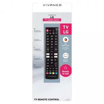Vivanco VVREMOTELGK Mando a distancia universal para televisores LG - Negro