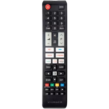 Vivanco VVREMOTESAM Mando a distancia universal para televisores Samsung, Negro
