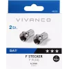Vivanco conector F para cable de 6,5 mm, 2 unidades (VVSATADAPTF65MM2P)