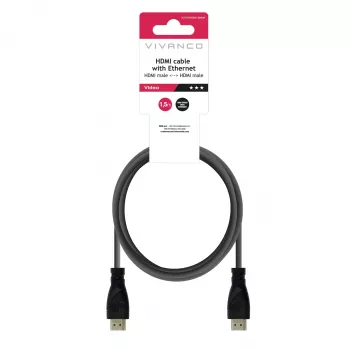 Vivanco VVVOXHDMI15MMK cable HDMI High Speed con Ethernet 1,5 m negro