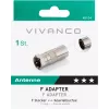 Vivanco adaptador de conector F a toma coaxial (VVSATCOAXSATMF)