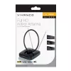 Vivanco VVTV2ANTCIRCLE antena interior para DVB-T/T2, DAB/DAB+ y radio FM, negro
