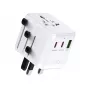 SBS adaptador de viaje universal con 2x USB-C PD 20W y 1x USB-A QC 18W, 35W de potencia total, blanco