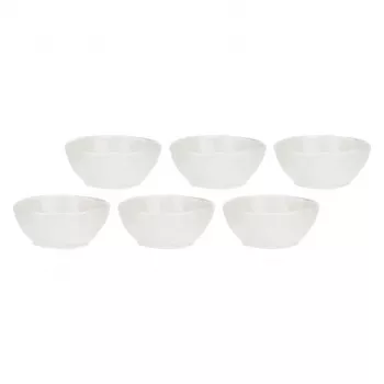 LA PORCELLANA BIANCA LUNIA set de 6 cuencos de porcelana 12 cm blanco