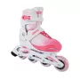 Roces Jokey X Girl patines en línea ajustables, talla 26-29, blanco/rosa
