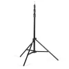 Manfrotto 1004BAC-3 set de 3 pies de luz de 4 secciones con amortiguación neumática (pack de 3, negro)