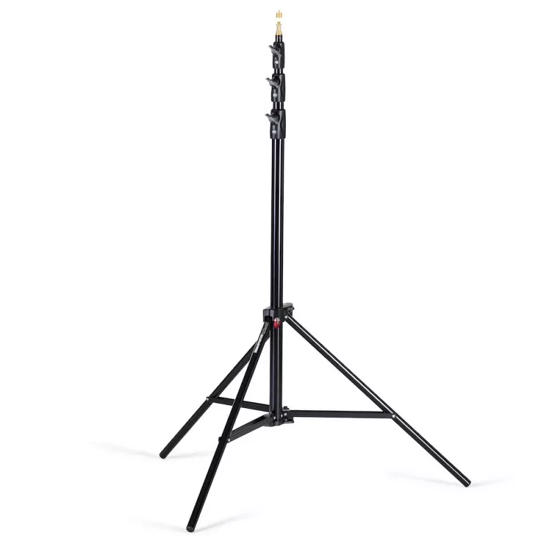 Manfrotto 1004BAC-3 set de 3 pies de luz de 4 secciones con amortiguación neumática (pack de 3, negro)