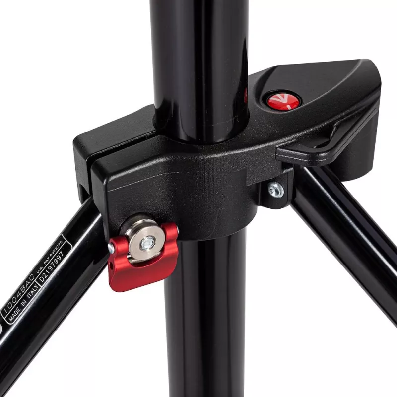 Manfrotto 1004BAC-3 set de 3 pies de luz de 4 secciones con amortiguación neumática (pack de 3, negro)