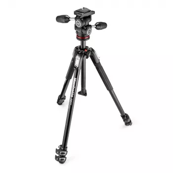Manfrotto MK190X3-3W1 trípode de aluminio con rótula de 3 movimientos