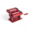Marcato Atlas+ máquina de pasta roja - máquina de pasta manual con 10 niveles de grosor, cuerpo de acero cromado, rodillos de aluminio anodizado, incluye accesorios para lasaña, fettuccine y tagliolini, pinza de mesa, fabricada en Italia